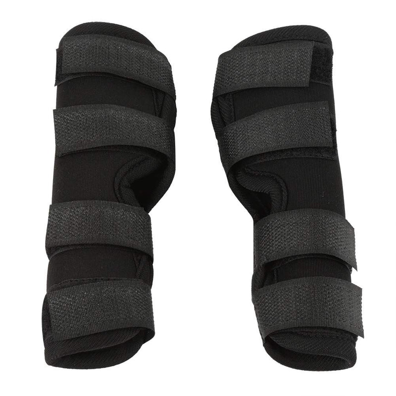 Fdit 1 Pair Dog Hind Leg Brace Pet Surgical Injury Bandage Wrap Heal Wound Protector(#1) Black
