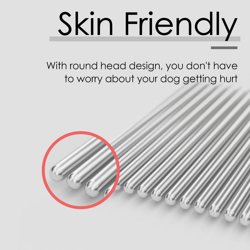 ThinkPet Flea Comb for Cats and Dogs Tear Stain Fine Tooth Pet Eye Comb Brush Metal Tick Grooming Hair Comb for Puppy Dogs Small White White-S - BeesActive Australia