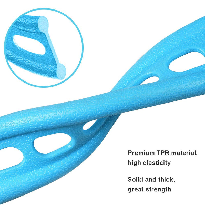 Pedal Resistance Bands with Handles Exercise Bands Multifunction Tension Rope Fitness for Working Out Arm Abs Legs Stretch Bands Blue - BeesActive Australia