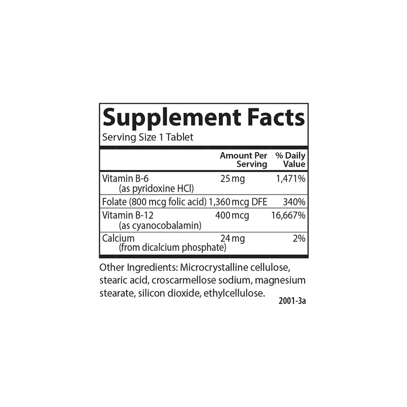 Carlson Tri-B, Vitamin B Complex, 25 mg Vitamin B-6, 120 Tablets | 400 mcg Vitamin B-12; Folic Acid; B Complex Vitamins; B12 Supplement; B Vitamin Complex 120 Count (Pack of 1)