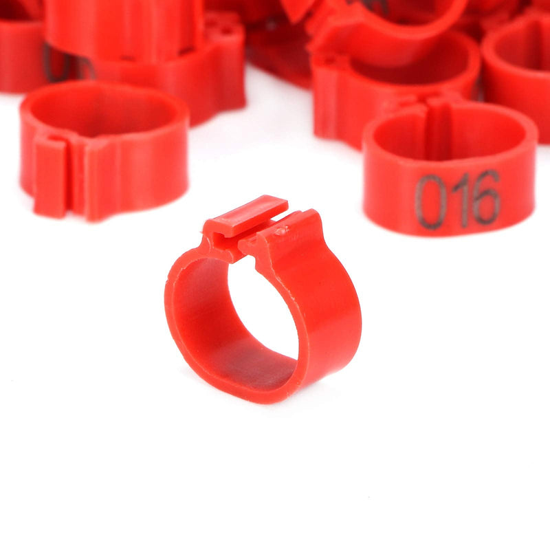 Pigeons Leg Ring, 100Pcs Plastic Bird Identify Clip Ring Poultry Markers Identify Foot Bands for Ducks Chicks Chicken Guinea Pigeons Goose Bantam Finch Lovebird Quail 12mm - PawsPlanet Australia