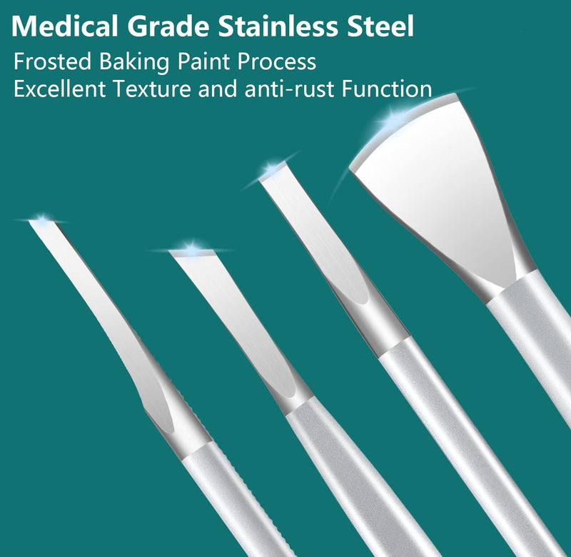 Ingrown Toenail Removal Kit, Pedicure Tools Kit Professional Knife Set Stainless Steel Ingrown Toenail Tool Foot Care Tools Nail Cuticle Remover (4 Pcs Set) 4 Pcs Set - BeesActive Australia