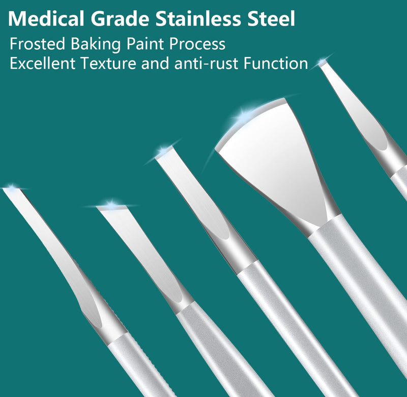 Pedicure Knife Ingrown Toenail Kit, 5 PCS Professional Pedicure Tool Kit, Top Notch Foot Blade Stainless Steel Ingrown Toenail Tool Foot Care Tools Nail Cuticle Remover (5 Pcs Set)