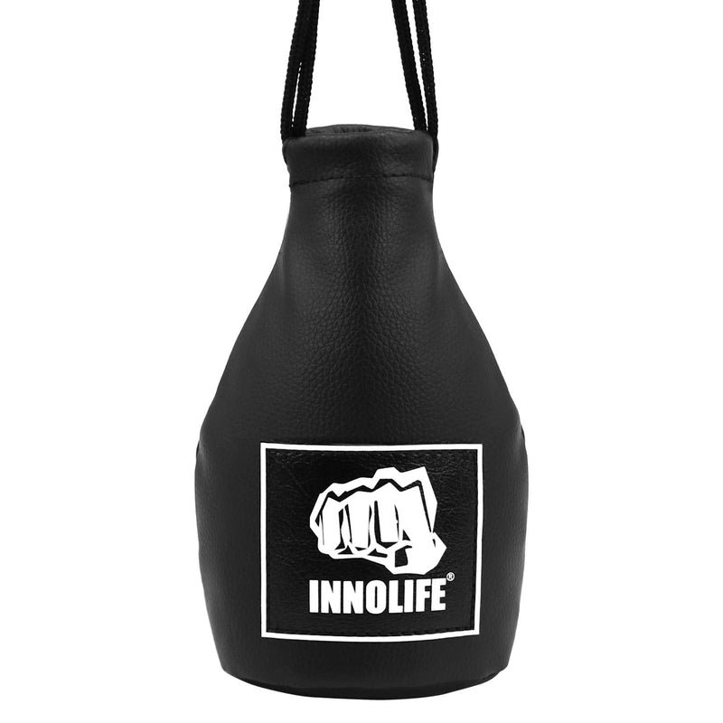 INNOLIFE Boxing Slip Bag, Dodge Hide Speed Bag Maize Ball Leather Ball for Reflex Training, Boxing, Kickboxing, MMA Pendulum Training, Red Black (Without Filler) - BeesActive Australia