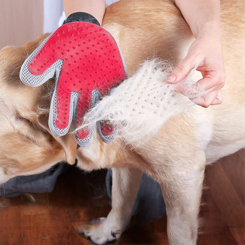 Marchul Cat Gloves Grooming, Pet Grooming Glove, Dog Hair Remover Glove, Pet Glove Brush for Cat, Dog, Horse with Long, Short Hair, 1 Pair - BeesActive Australia