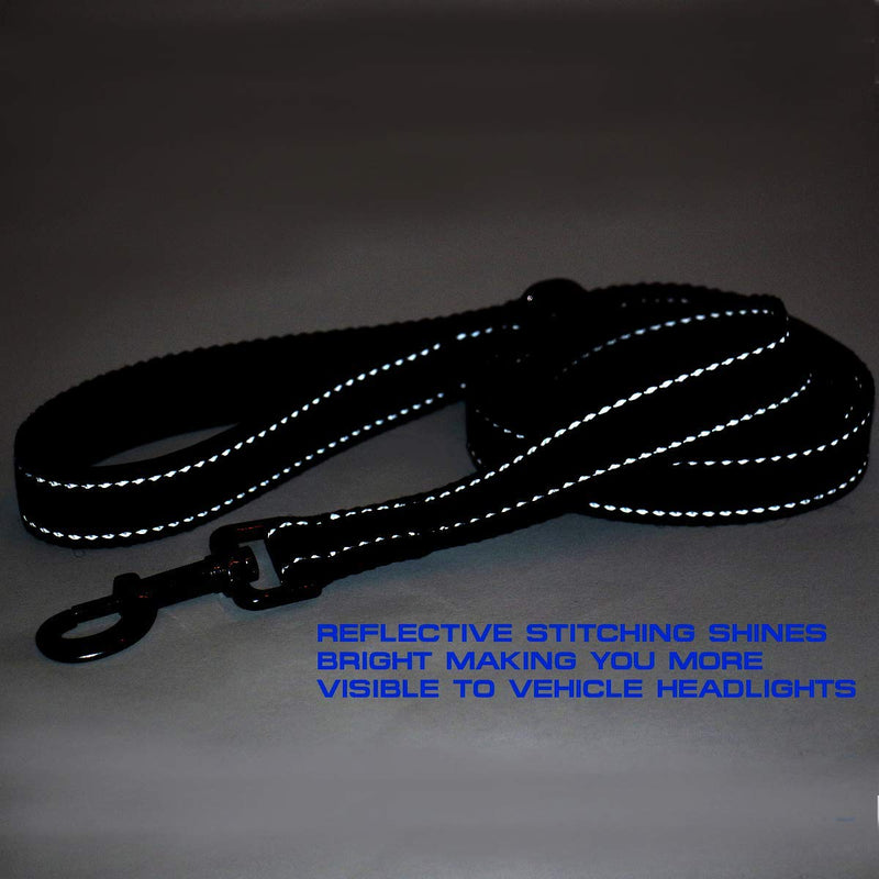 Max and Neo Reflective Nylon Dog Leash - We Donate a Leash to a Dog Rescue for Every Leash Sold (Purple, 6x1) 6 FT x 1" Wide PURPLE - BeesActive Australia