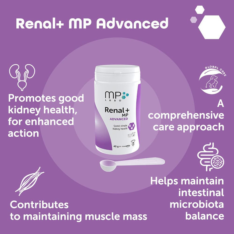 Renal+ MP Advanced for Dogs & Cats - Daily Kidney Support with B-Vitamins, Potassium & Omega-3 – Helps Maintain Renal Function & Vitality – Sprinkle Capsules