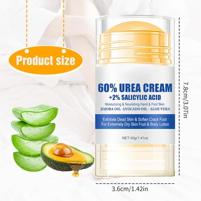 60% Urea Hydrating and Anti-Cracking Foot Cream, 2025 Upgraded Moisturising and Relieves Cracking and Dryness Foot Cream, Foot Lotion Heel Stick Repairs and Hydrates Dry and Cracked Feet and Hand (2) 2 - BeesActive Australia