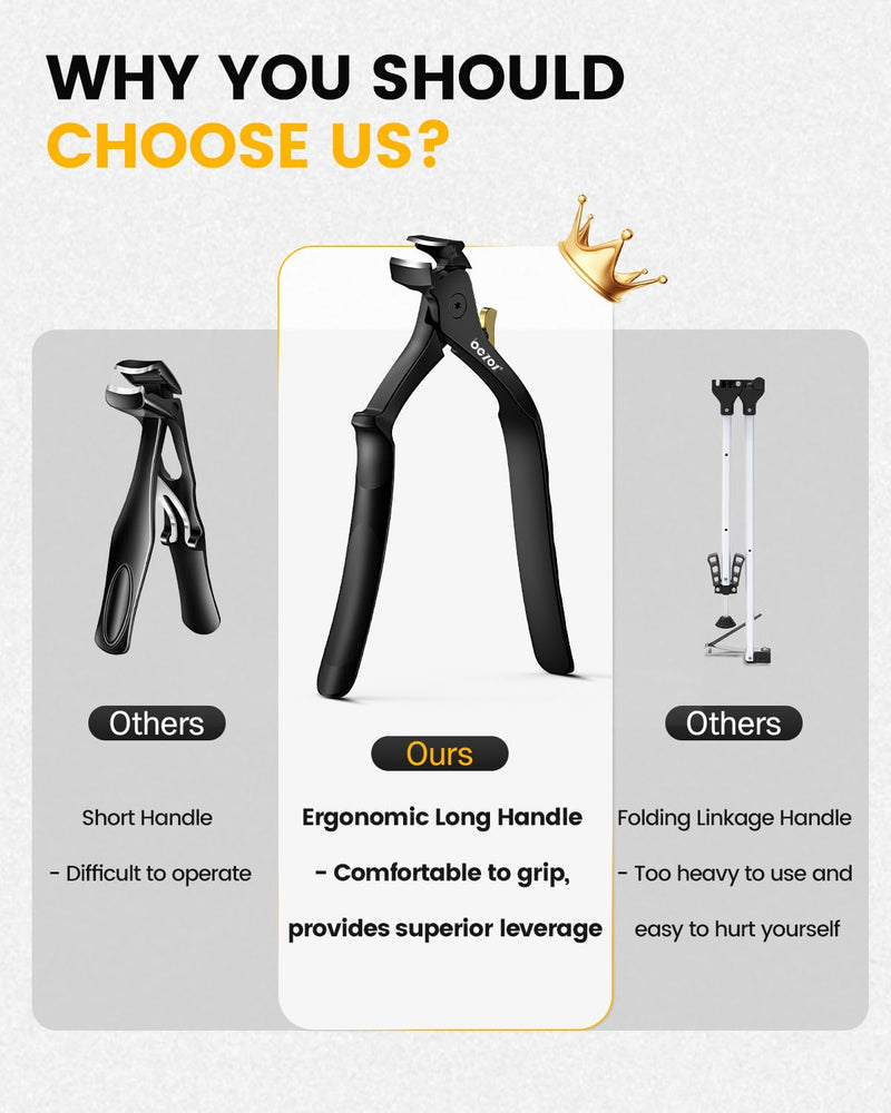 BEZOX Long Handle Toenail Clippers for Seniors – Wide Open Jaw Toe Nail Clippers for Thick Nails for Seniors, Ergonomic Nails Clipper for Thick Nails, Easy Reach Design for Limited Mobility - Black - BeesActive Australia