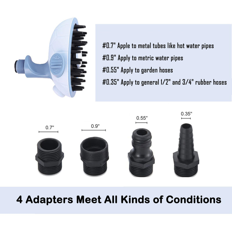 Dog Shower Scrubber Head with Dispenser, 3 in 1 Bath Grooming Brush for Washing Hose Attachment, Soft Silicone Bristle for Long Short Haired Pets - BeesActive Australia
