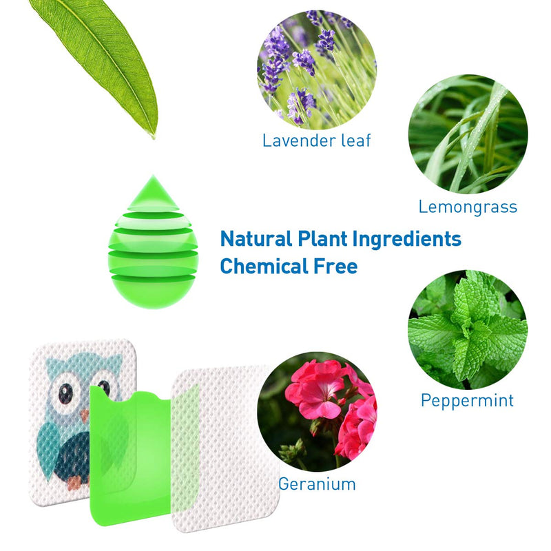 90 Pack Mosquito Patches Stickers for Kids Adult - Nature Citronella, Lemongrass and Eucalyptus, Up to 24 Hour of Protection