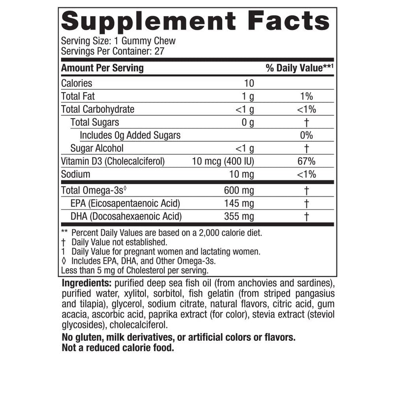 Nordic Naturals Zero Sugar DHA Prenatal Gummies + Vitamin D3-27 Count | Prenatal Gummies with Omega-3 DHA & Vitamin D3 - Supports Baby's Brain & Mom's Health During Pregnancy & Nursing 27 Count (Pack of 1)
