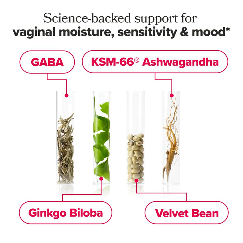 O Positiv URO Vaginal Moisture & Mood ‚Äì Formulated to Support Vaginal Moisture, Mood & Relaxation ‚Äì with KSM-66¬Æ Ashwagandha, Ginkgo Biloba, Mucuna pruriens, and GABA ‚Äì 30 Servings - BeesActive Australia