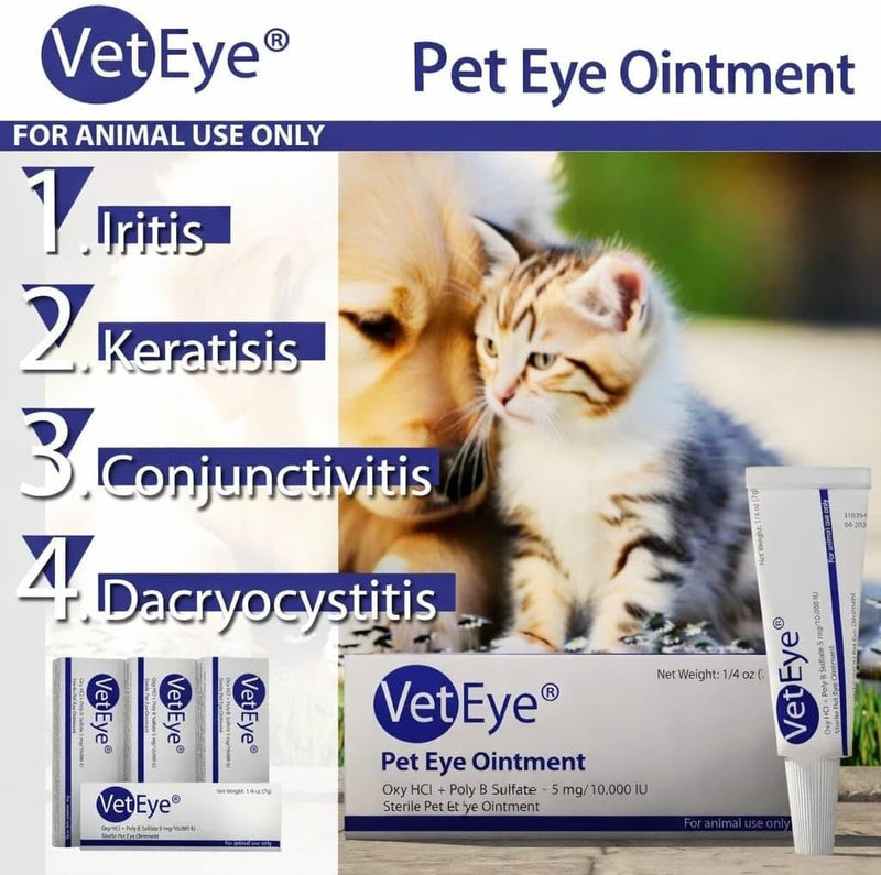 Pet Eye Cream Health for Dogs, Cats, Cattle, Sheep, Horse, Bird 10 Gr 0.35 Oz 1 Tube