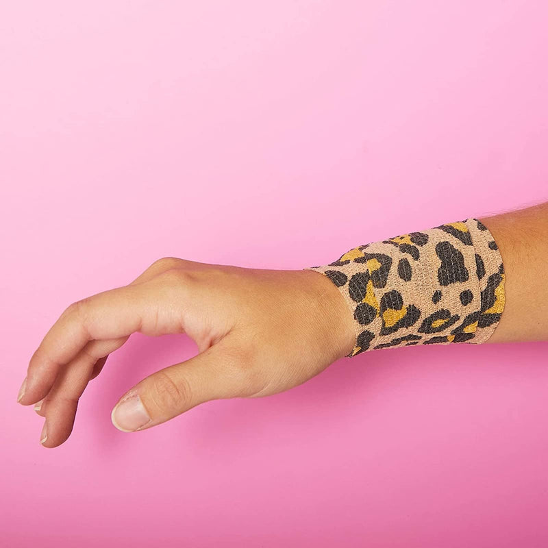 6 Rolls Self Adhesive Bandage Wraps, 2 Inch x 5 Yards Cohesive Vet Tape for First Aid (Animal Print) - BeesActive Australia