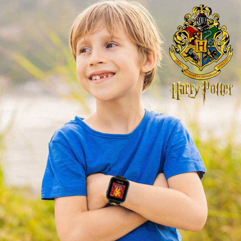 Harry Potter Kids Smart Watch – Interactive Touchscreen Watch with 10 Changeable Faces, Camera, Games, Alarm, Stopwatch, Step Counter & Calculator – Fits Wrists from 5.5" to 8"