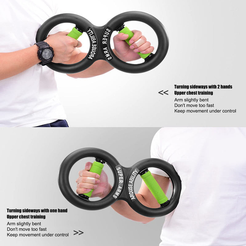 Grip Strength Trainer,ANGGREK Arm Force Exercising Tool 8 Shaped Promote Circulation Wrist Strength Trainer Fitness Equipment 10kg