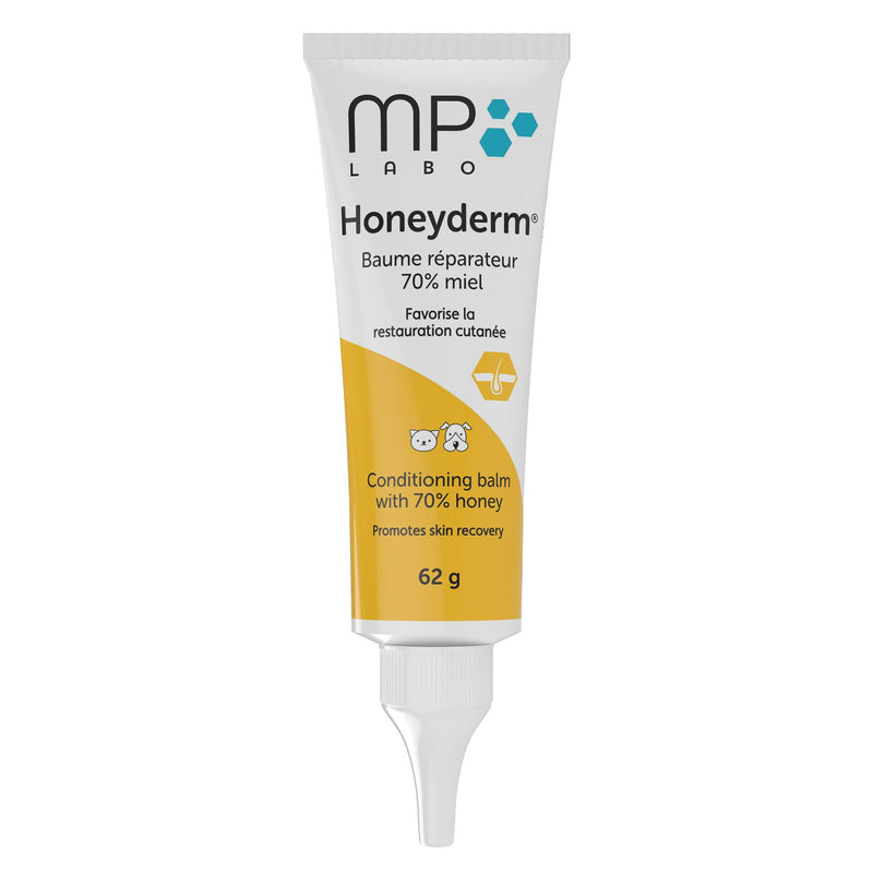 Honeyderm Balm for Cats & Dogs – Soothing Honey Balm for Dry or Irritated Skin, Minor Wounds & Cracks – Safe, Fragrance-Free, 62g Tube