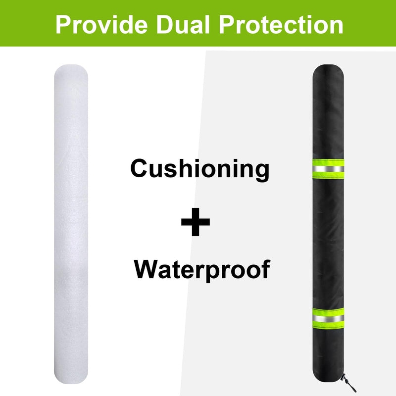 Boat Trailer Guide Pole Pad and Cover & Trailer Guides Poles Pads for Pontoon Boat Lift Jet Ski Boat Fishing Boat Sailboat Trailer Waterproof Heavy Duty UV Fade Proof Canvas & Set of Two 60 Inch - BeesActive Australia