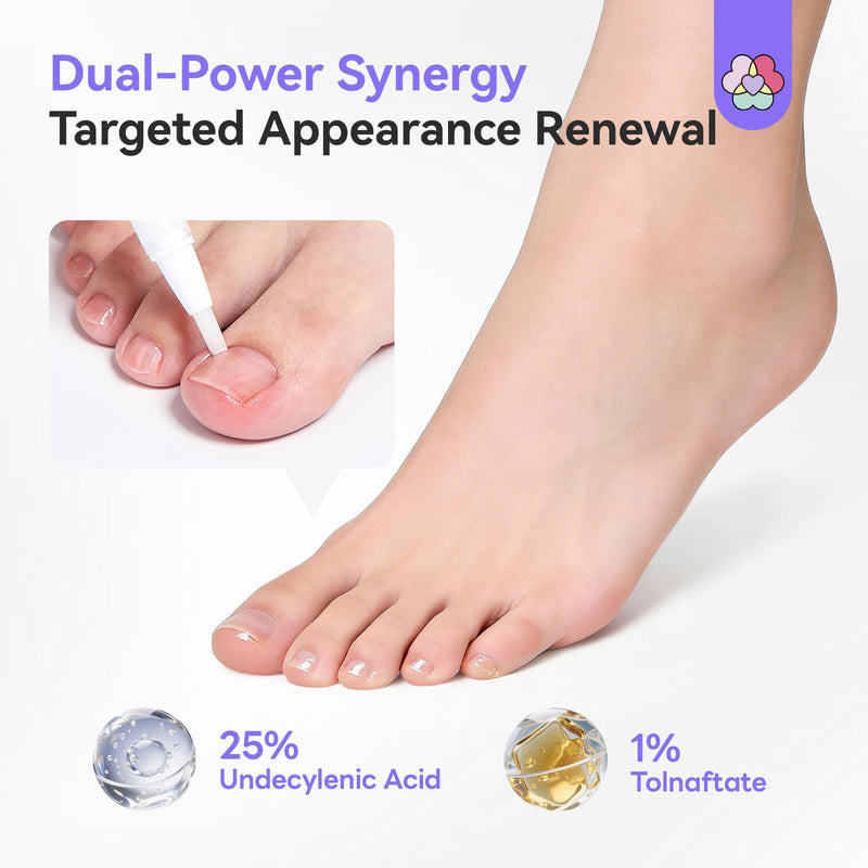 SAVILAND Toenail Fungus Pen Extra Strength: 2X Extreme Nail Repair 25% Undecylenic Acid 1% Tolnaftate Nail Fungus Pen for Damaged Yellow Discolored Thick Foot Toe Nails Softener Treatment Solution - BeesActive Australia