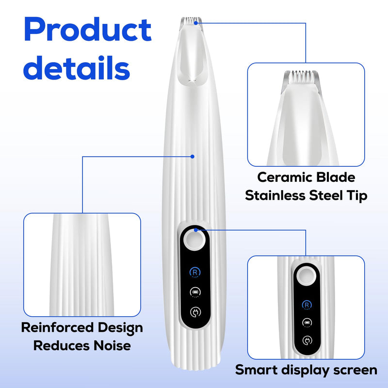 Paw Trimmer for Dogs, USB Rechargeable Dog Clipper Quiet Dog Paw Trimmer Pro Dog Trimmer with LED Light Trimmer Dog Paws for Dogs A - BeesActive Australia
