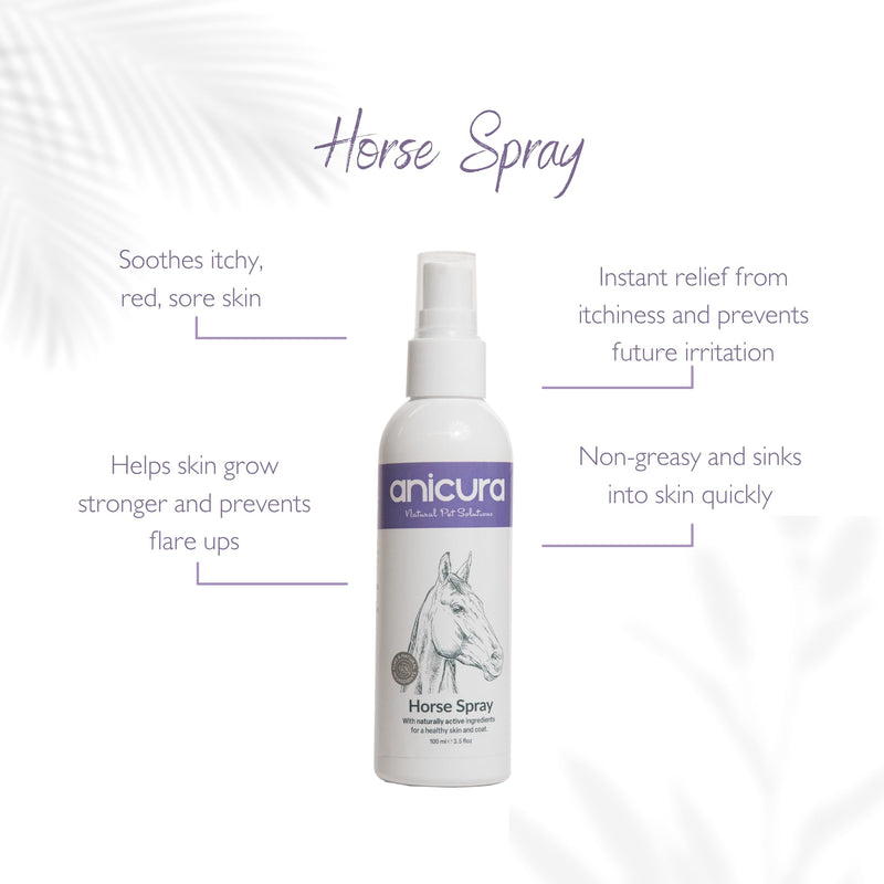 Anicura Horse Relief Spray 100ml – Soothes Itchy, Dry & Sensitive Skin – Instant Comfort for Sweet Itch, Irritation & Skin Conditions – Gentle & Natural Care for All Horses