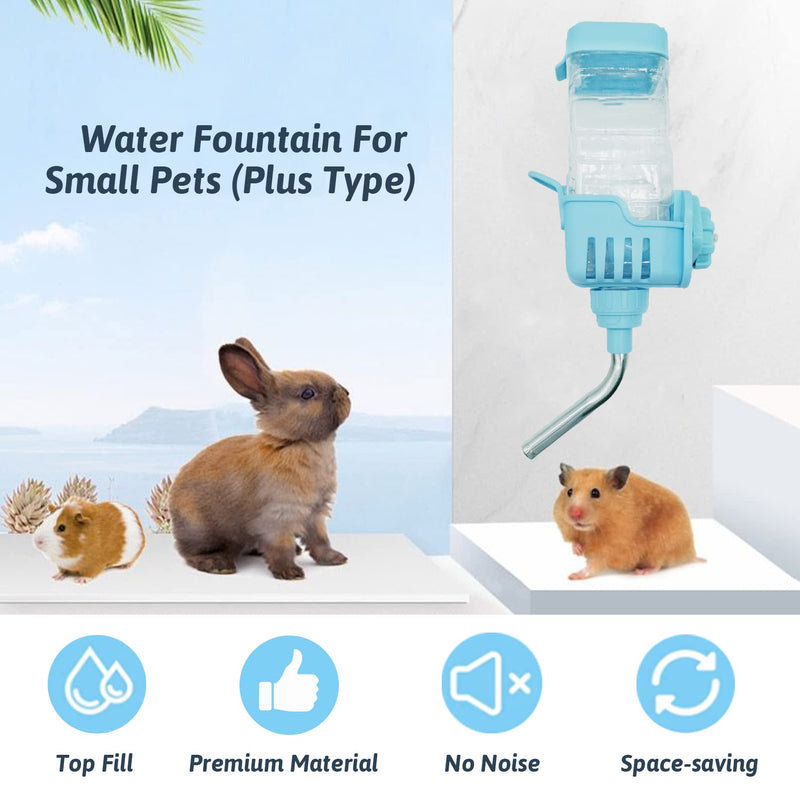 BNOSDM 25oz Rabbit No Drip Top Fill Water Bottle Hanging Leakproof Water Dispenser for Bunny Crate BPA Free Quite Auto Water Feeder for Chinchillas,Squirrels,Guinea Pigs (Blue) 25oz Blue - BeesActive Australia