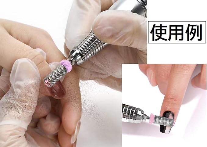 Nail Bit with Crystal Stone, Silver Bit, 5 Sizes QT-152 (Black, XC) - BeesActive Australia
