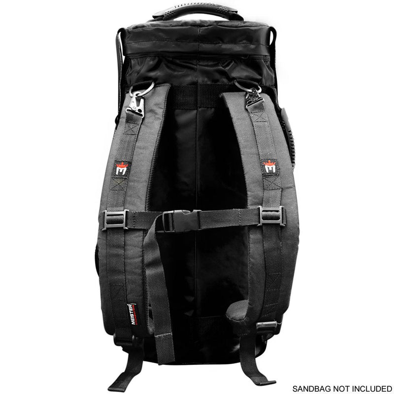Meister Backpack Straps for 50lb Elite Fitness Sandbag - Weight Rucksack Attachment Black One Size - Fully Adjustable