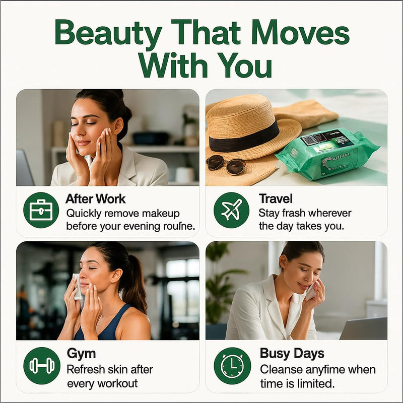Global Beauty Care Aloe Vera Waterproof Makeup Remover Face Cleansing Wipes | Supports Hydrates Skin, Removes Waterproof Makeup, Lifts Oil & Dirt, Vitamins A, C & E, All Skin Types, 120 Wipes (4-Pack) 30 Count (Pack of 4)
