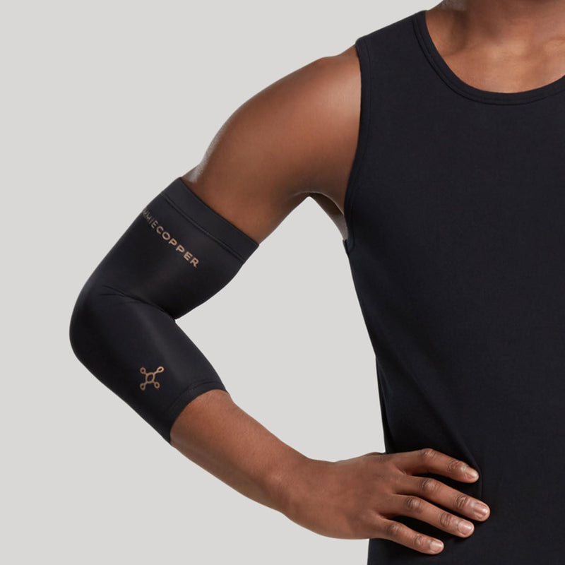 Tommie Copper Infrared Compression Elbow Sleeve, Warming Elbow Support & Stability, Black, Large - BeesActive Australia