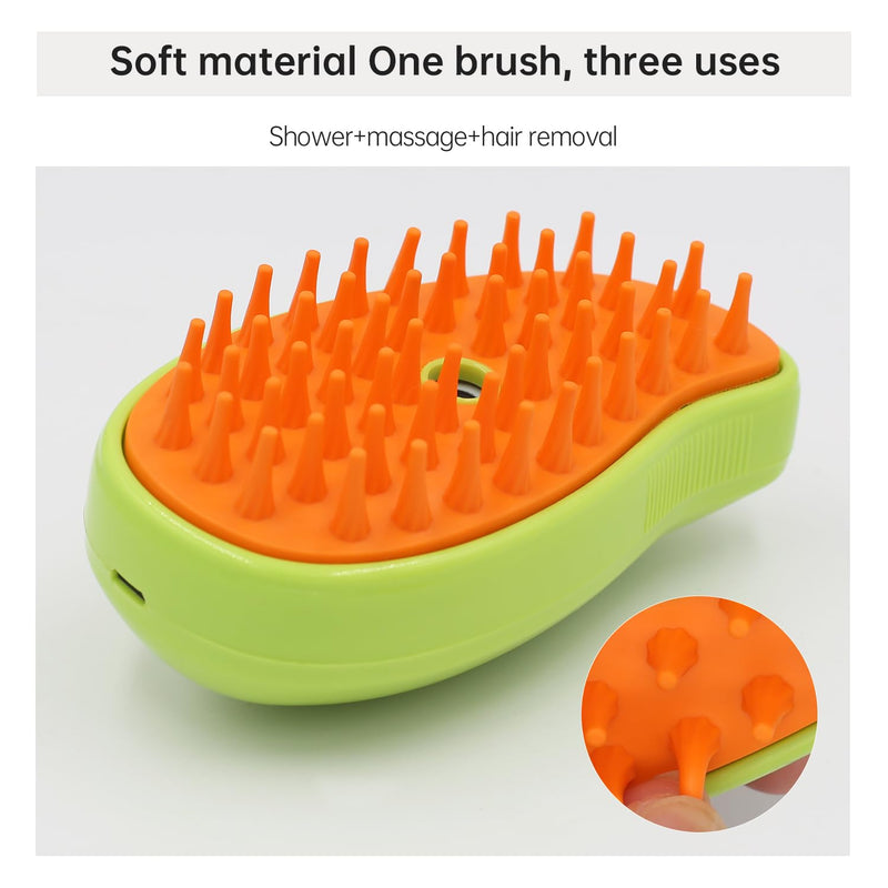 Cat Steam Brush for Shedding, 3 in 1 Cat Steamy Brush - Cat Hair Brush/Bath Brush/Cat Massager for Indoor Cats, Misty Brush Cat Comb with Steam, Multifunctional Pet Steaming Brush - BeesActive Australia