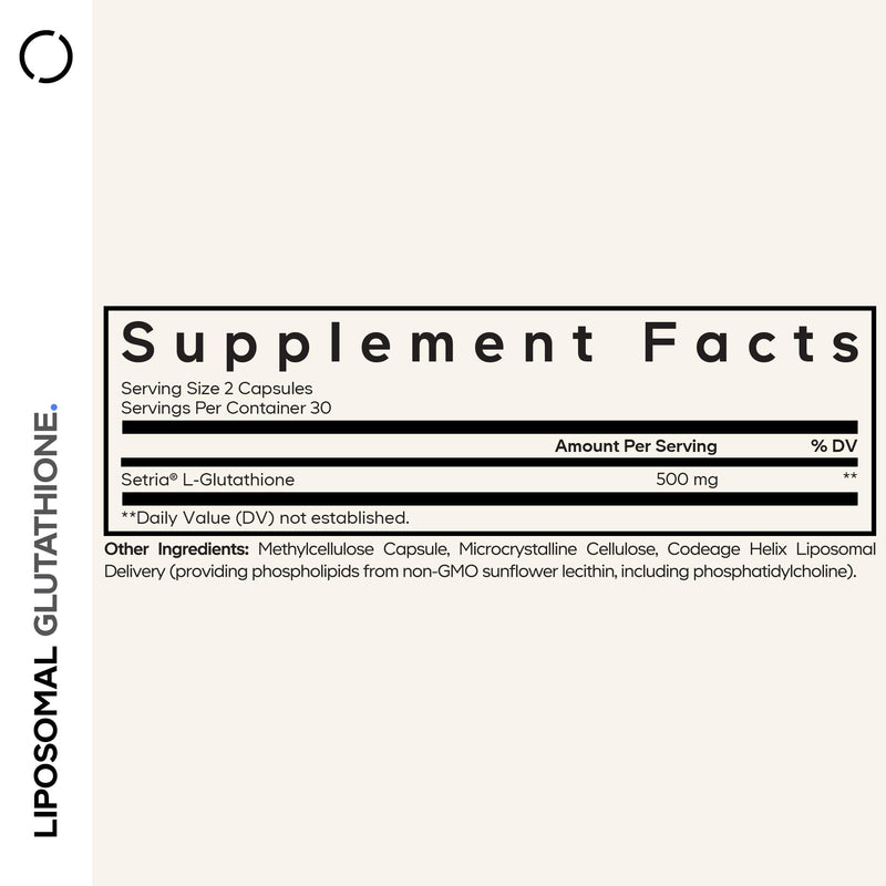 Codeage Liposomal Glutathione, Setria L-Glutathione 500mg - 2 Pack | NSF Certified - Liposomal Setria reduced L-glutathione supplement, 500mg per serving. Two-month supply. Vegan, non-GMO.