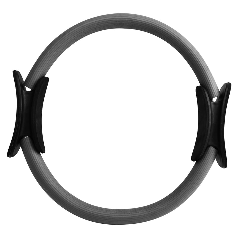 15" Pilates Ring, Dual-Grip Pilates Ring Lightweight Circle Yoga Rin-g for Enhance Thigh and Arm Strength, Body Exercise Tool for Home Gym Gray