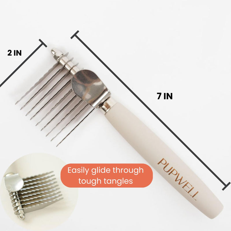 Dematting Fur Steel Rake and Detangling Comb Tool for Dematting and Untangling Matted or Knotted Hair - BeesActive Australia