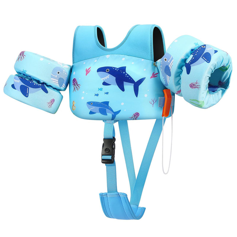 HeySplash Toddler Swim Vest, Toddler Floaties Fit 13-30 Lbs, Puddle Kids Jumper with Adjustable Strap, Pool Float Jacket Arm Floaties Baby Floatie Water Wing, Pool Sea Swimming Aid A-6-15kg Shark - BeesActive Australia