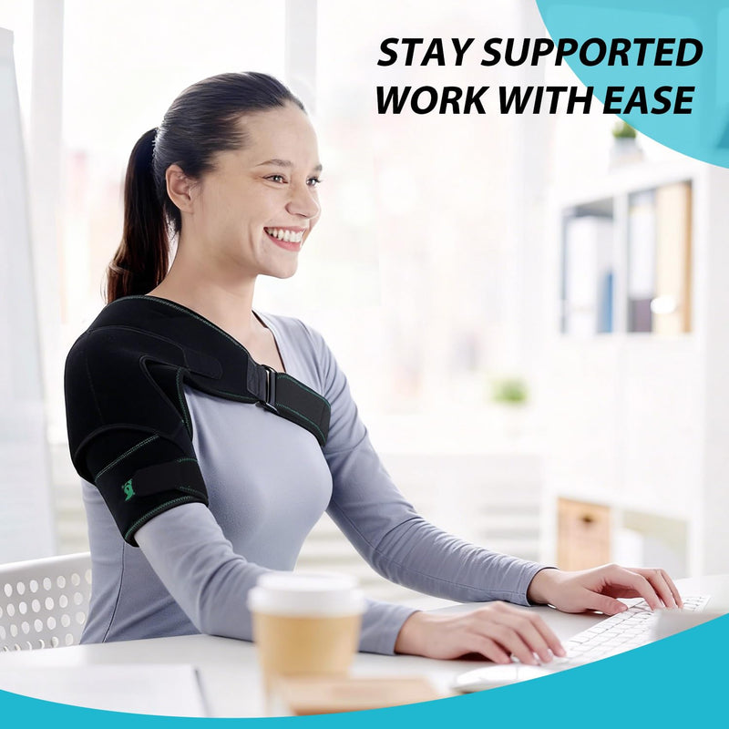 KD Shoulder Ice Pack Brace: Cold & Hot Gel Therapy Wrap for Shoulder Pain, Rotator Cuff, and Post-Surgery Recovery Regular