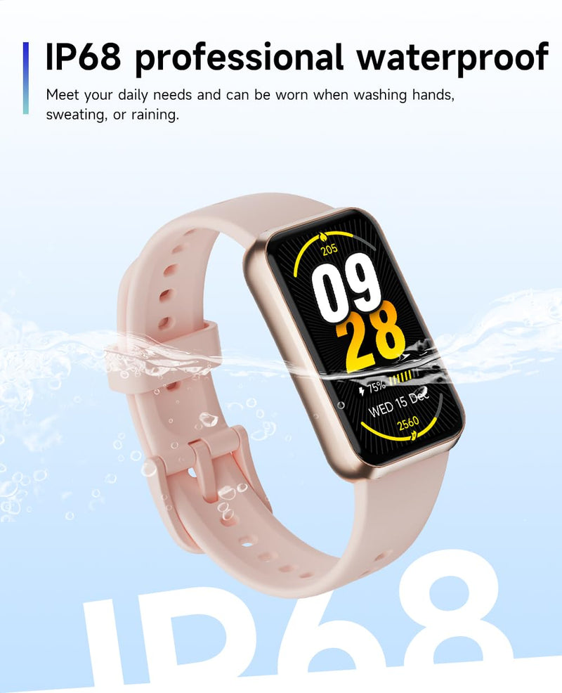 Fitness Trackers,Blood Oxygen Heart Rate Sleep Monitor,1.47‘’ OLED Display,Smart Band 24/7 Health Monitoring,Calorie Pedometer Steps Counter Activity watchs/Notifications(Black) Black