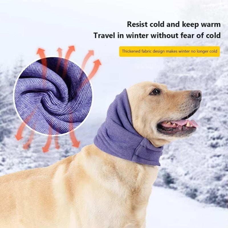 Adjustable Noise Snoods Dog Ear Cover Wrap Calming Ear Muffs Scarf for Neck Pets Ears Warmer