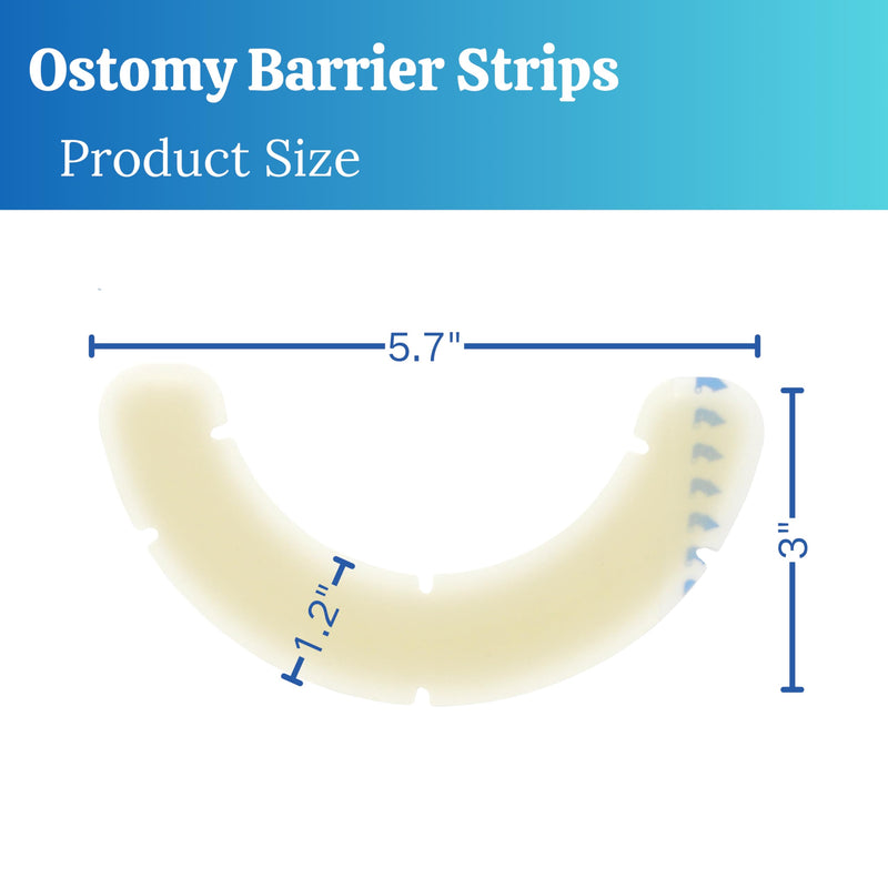 40PCS Ostomy Barrier Strips with Gaps, Elastic Ileostomy Urostomy Supplies, Skin Barrier Extender Tapes for Colostomy Bags - BeesActive Australia