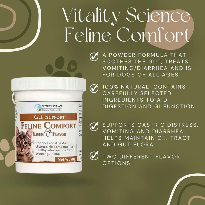 Feline Comfort for Cats | Maintains a Healthy Intestinal Tract and Proper Gut Flora | Restores Gastric Stability | for Vomiting and Diarrhea | 100% Additive Free (Seafood, 98g) Seafood - BeesActive Australia