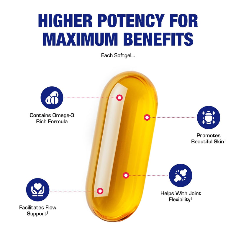 Omega 3 Fish Oil 1200 mg - Clinical DHA EPA Omega 3 Supplement with Burpless Fish Oil Brain Heart & Overall Health - Molecularly Distilled for Purity - Certified Sustainably Sourced (Orange Flavored)