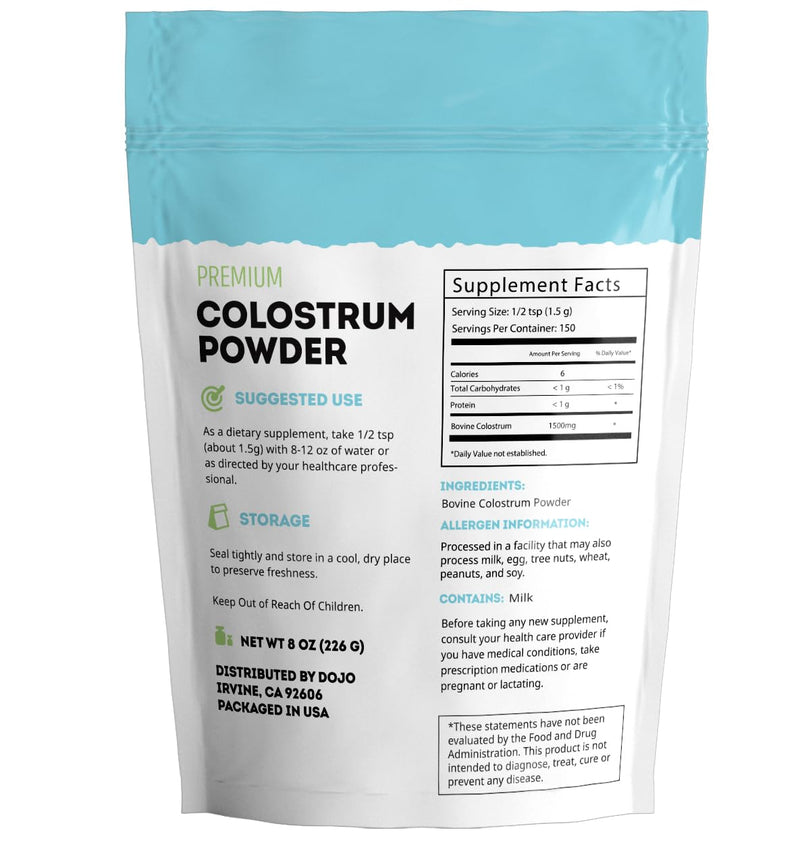 Kate Naturals Colostrum Powder Supplement (Grass-fed, Unflavored, 150 Servings) Gut Health, Immune & Digestive Support, Hair & Skin | Gluten Free, Sugar Free 8 Ounce (Pack of 1)