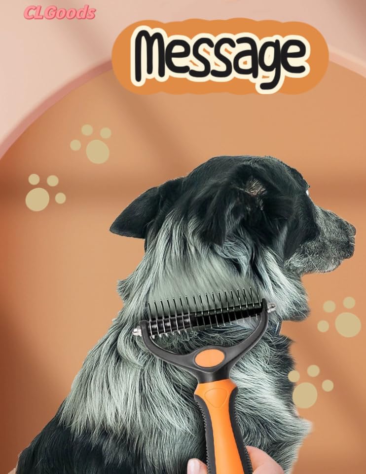 Pet Dual-Sided Dematting Comb，Pet Grooming Comb- Double Sided Shedding, Dog Comb，Pet Comb，Dog Comb for Shedding, Pet Comb - BeesActive Australia