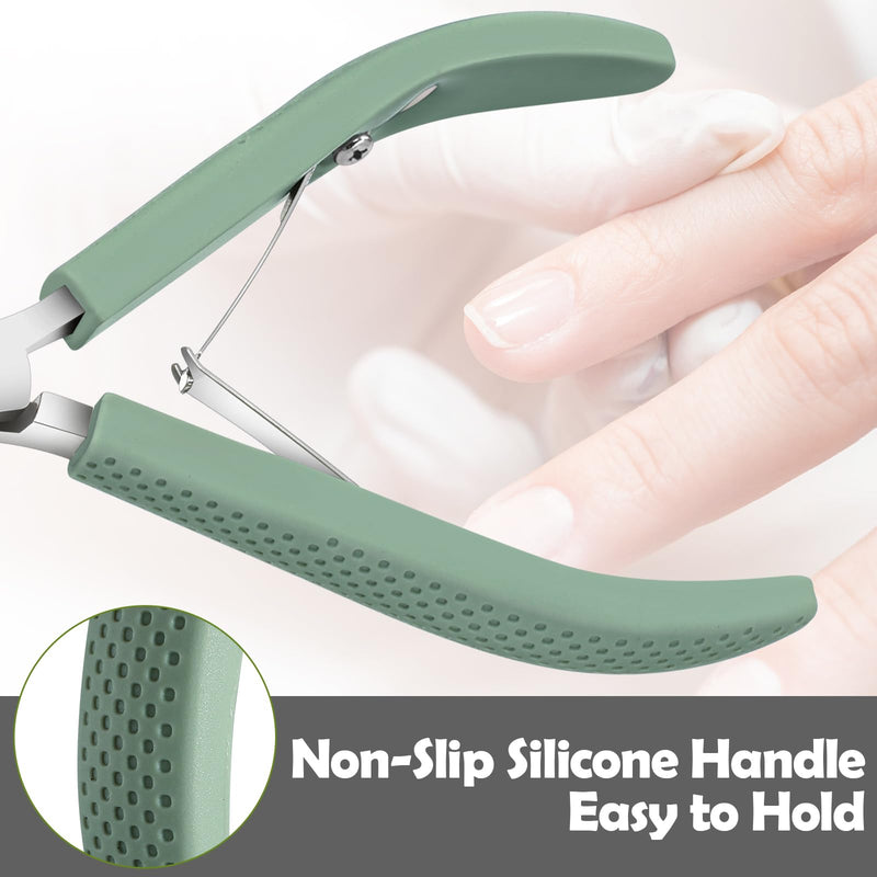 12 Pack Cuticle Nippers Upgraded Trimmer Kit with Non Slip Silicone Handle Stainless Steel Cuticle Cutter Clipper Manicure Tool for Nail Care Fingernails and Toenails - BeesActive Australia