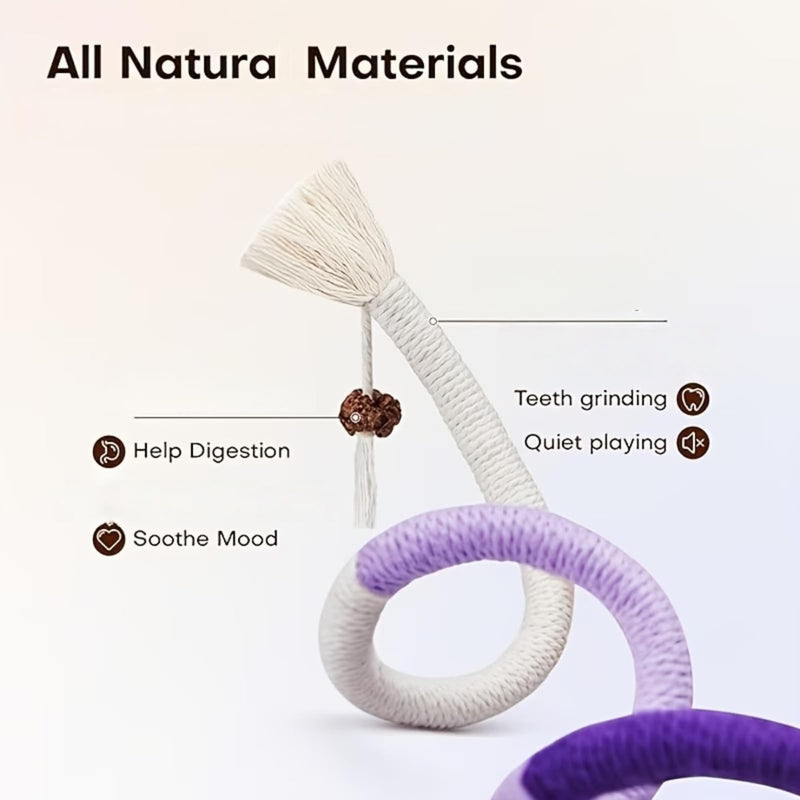 3PCS Natu/ral Catnip Chew Rope for Cats,Catnip T/oys for Cats,Interactive Cat To/ys for Indoor Cats Adult,Kitten Teething T/oys for Dental Care,Cat Dental Sticks & Chew Sticks,Cat Dental Chew Sticks