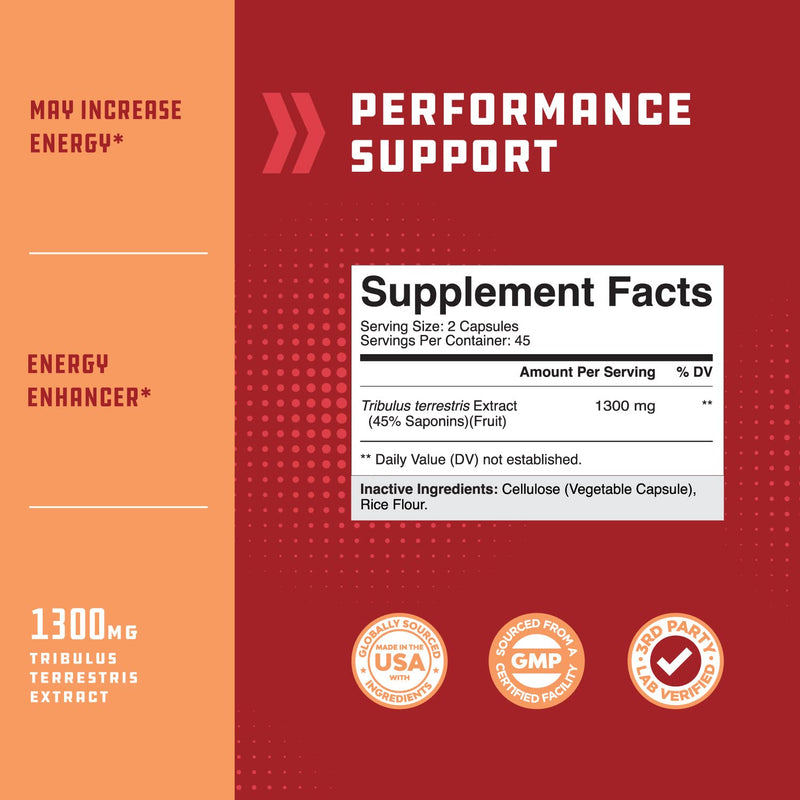 Tribulus Terrestris Extract Energy Booster - Tribulus Terrestris for Men and Women and Natural Pre Workout Supplement for Men and Women - Bodybuilding Supplements for Muscle Growth and Muscle Mass - BeesActive Australia