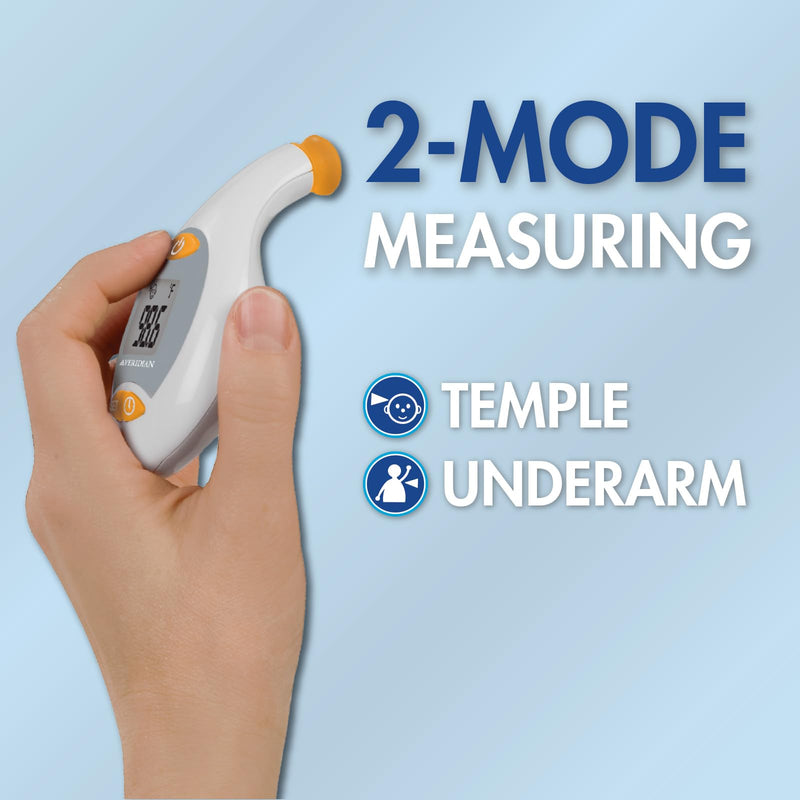 Veridian Healthcare Temple & Underarm Thermometer | Infrared Measurements | Fast 4-Second Readout | Fever Alert | Backlit Display | Programmable Timer | 1-Year Warranty - BeesActive Australia