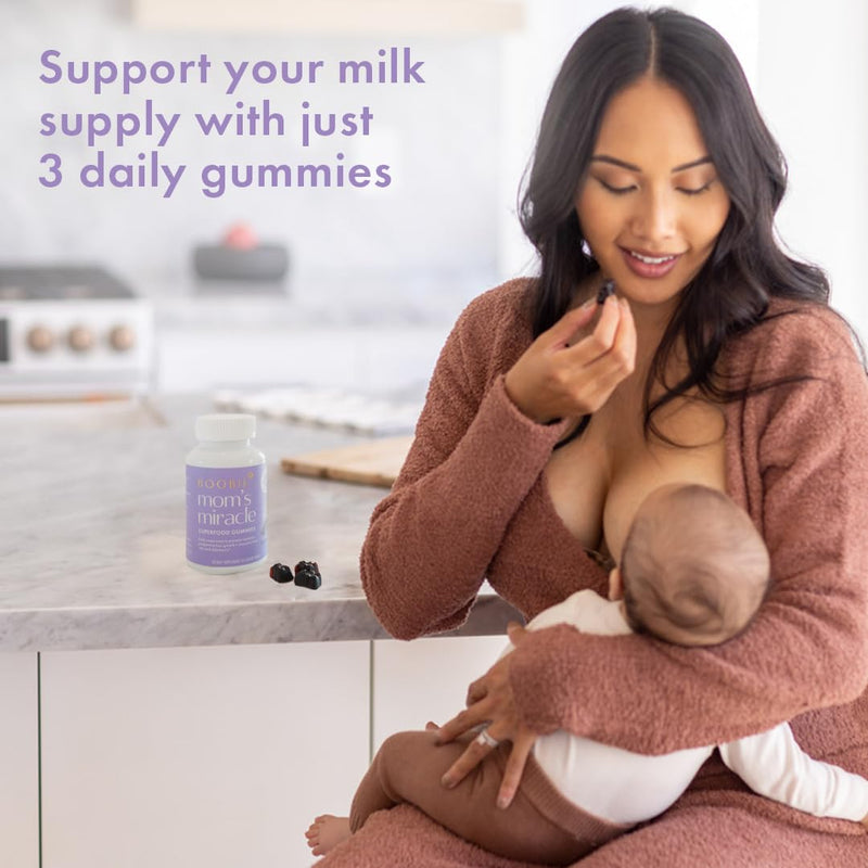 Boobie Moms Miracle Lactation Support Gummies | Milk & Hair Booster - 60 Ct 60 Count (Pack of 1)