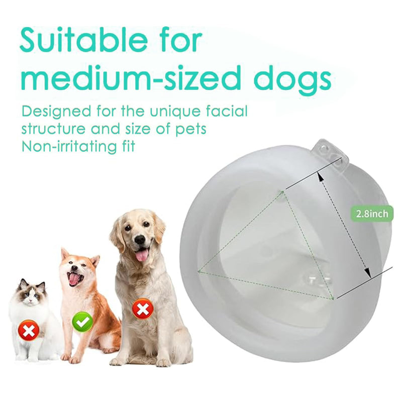 Dog Nebulizer Lying Cup and Inhaler Mask,White Pet Oxygen Mask, Suitable for Medium-Sized Dogs (Nebulizer Unit Not Included) M